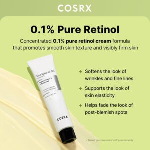 COSRX Retinol 0.1% Cream 0.67 Oz Anti-aging Eye & Neck Cream