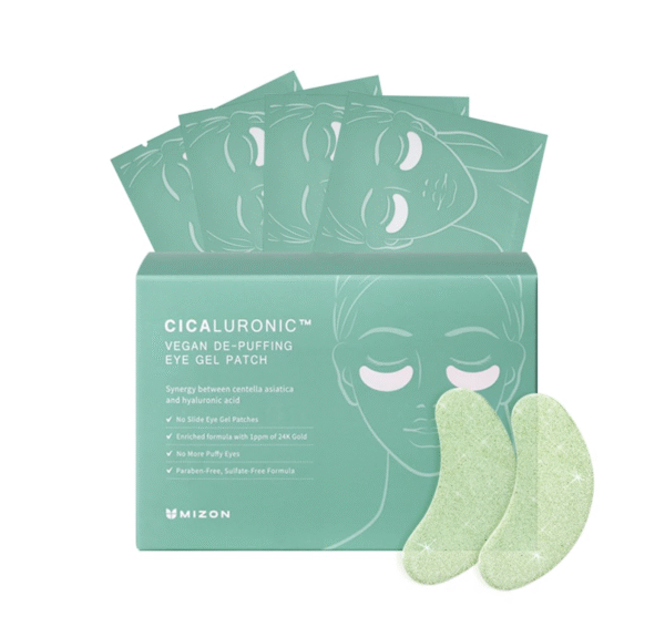 MIZON Cicaluronic Vegan De-Puffing Eye Gel Patch Reduces Puffy Eyes Dark Circles and Wrinkles Wholesale