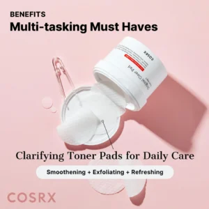 COSRX BHA Toner Pads 70 Sheets Exfoliating Pads for Dead Skin & Blackheads