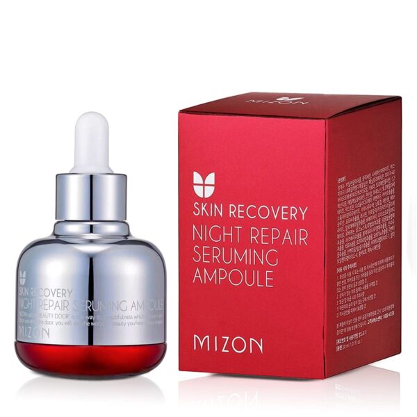 MIZON Skin Recovery Night Repair Seruming Ampoule Korean Skincare (30 ml 1.01 FL oz) Distributor