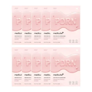 Medicube Salmon DNA PDRN Pink Vita Coating Sheet Mask 10EA Korean Sheet Mask for Glass Skin