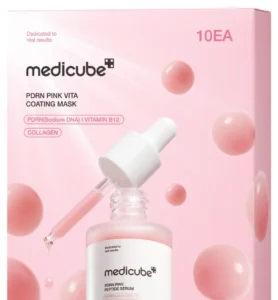 Medicube Salmon DNA PDRN Pink Vita Coating Sheet Mask 10EA Korean Sheet Mask for Glass Skin