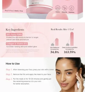 Medicube Salmon DNA PDRN Pink Vita Coating Sheet Mask 10EA Korean Sheet Mask for Glass Skin