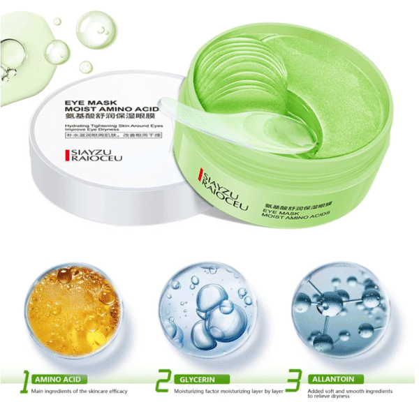 RABIOTA Light Green Under Eye Patches Hyaluronic Acid Anti-Aging Under Eyes Mask 30 Pairs Collagen Under Eye Gel-like Pads Wholesale