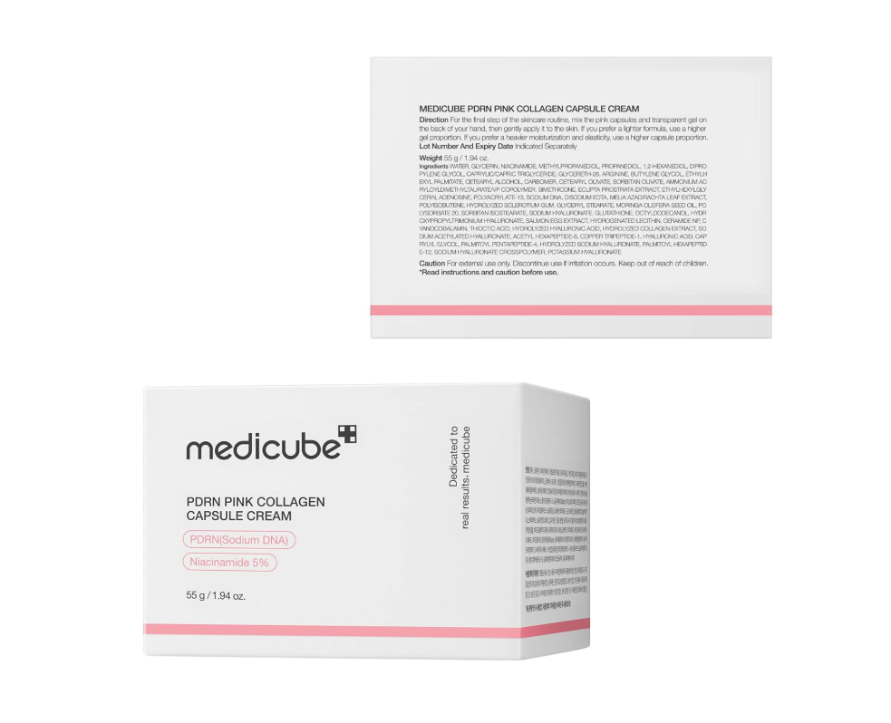 Medicube Salmon DNA PDRN Pink Collagen Capsule Cream Face Moisturizer