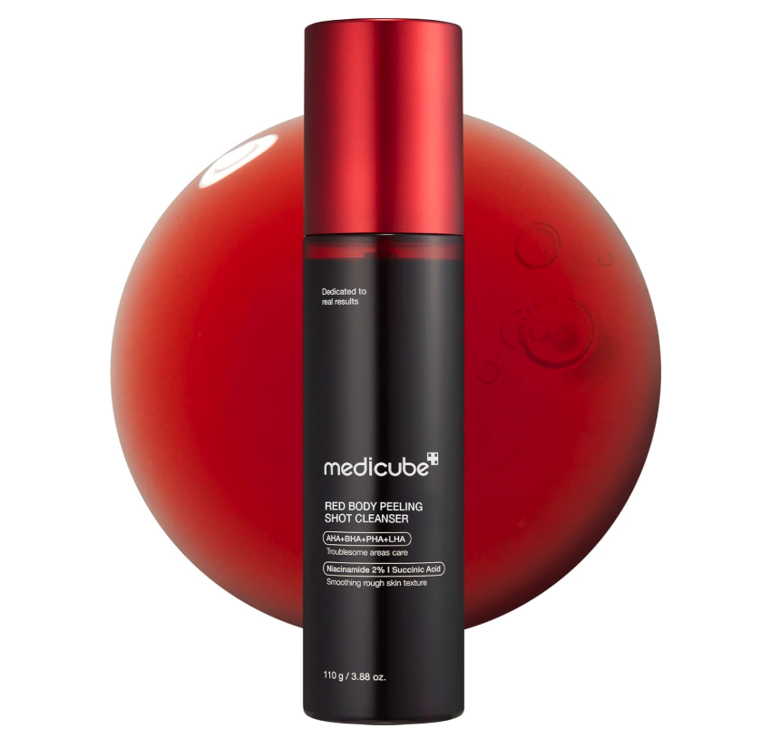 Medicube Red Body Peeling Shot AHA + BHA Exfoliating Body Spray for Summer-Ready Smooth Skin Distributor USA