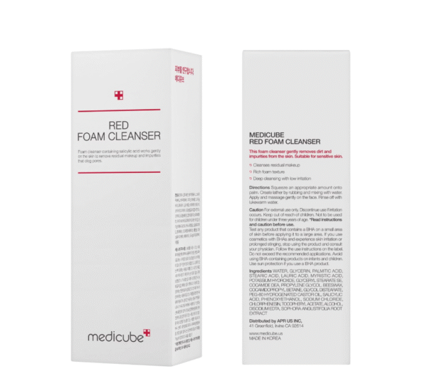 Medicube Red Foam Cleanser Deeply Cleanses Remove Impurities Control Sebum Korean Skincare Wholesale USA