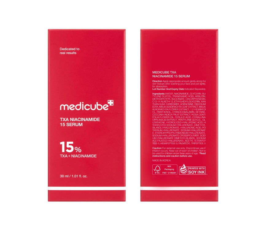Medicube TXA+Niacinamide 15% Glow Facial Serum for After Spot Care All-in-One Daily Korean Skincare