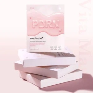 Medicube Salmon DNA PDRN Pink Vita Coating Sheet Mask 10EA Korean Sheet Mask for Glass Skin