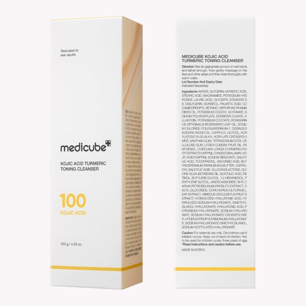 Wholesale Medicube Kojic Acid Turmeric Toning Cleanser 120g